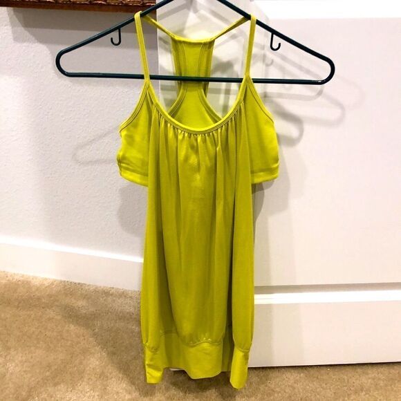 NWOT Lululemon no limits neon yellow workout top - Picture 1 of 4